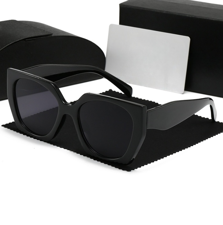 Polygonal fashion large frame glasses with UV protection E1211