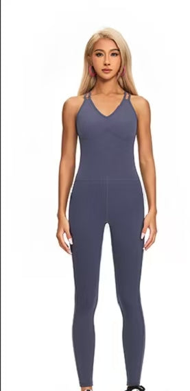 One piece yoga clothing set, one-piece sports tight running suit E993