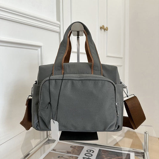 Simple and stylish canvas fitness large capacity crossbody bag  E845