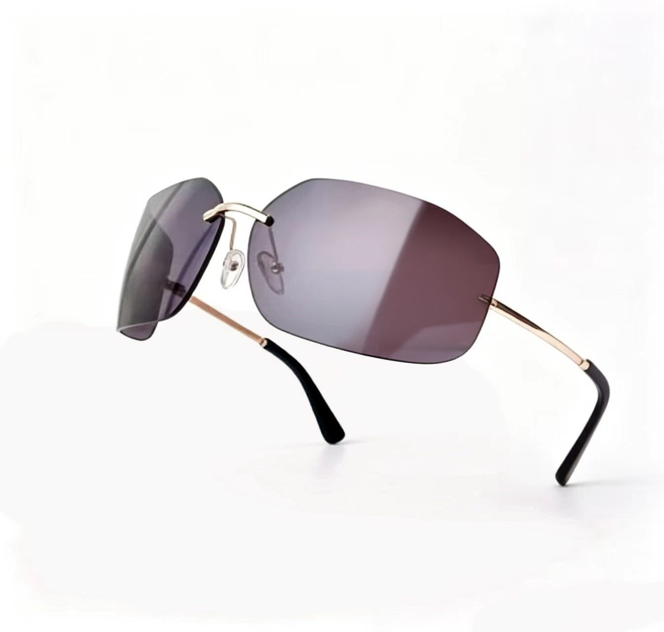 Frameless personalized sunglasses, fashionable metal sunglasses E1051