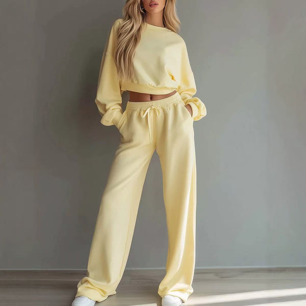 Spring and Autumn Long Sleeve Hooded Sports Set  E1410