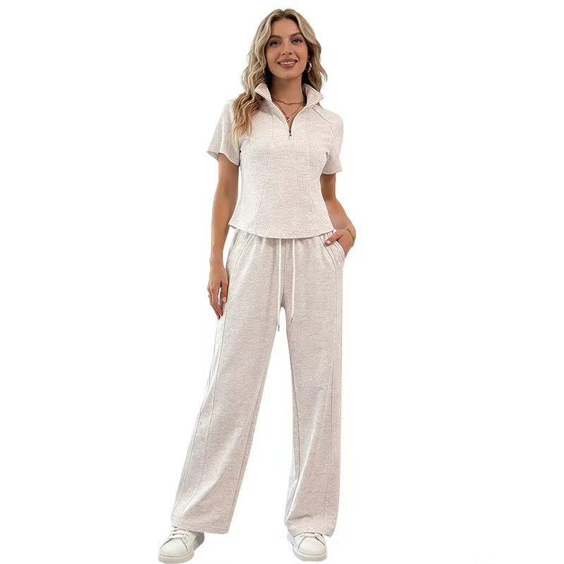 Half zip sports and leisure set  E1143