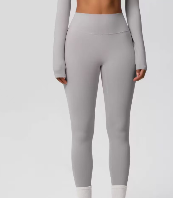 Solid color outdoor quick drying fitness yoga pants  E1379