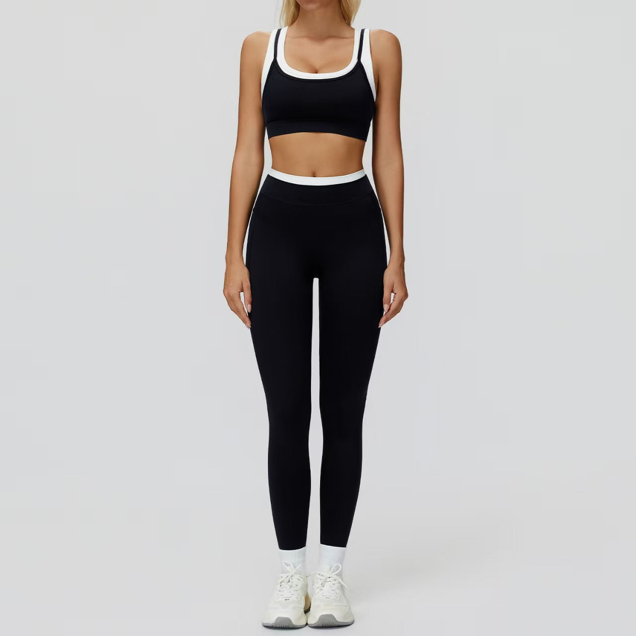 High waisted outdoor leisure versatile fitness suit  E917