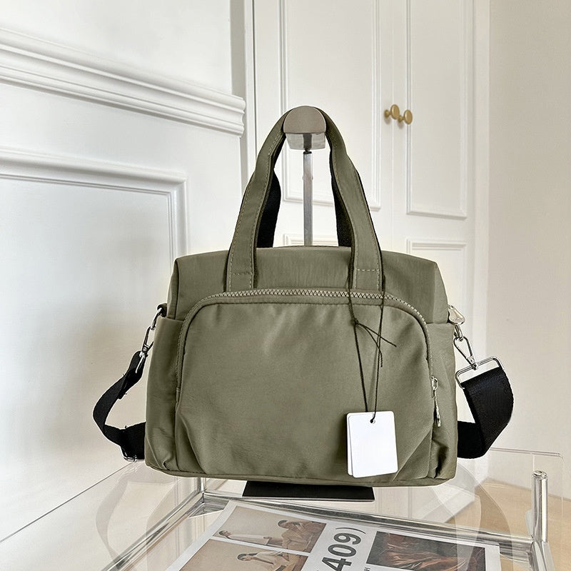 Simple and stylish canvas fitness large capacity crossbody bag  E845