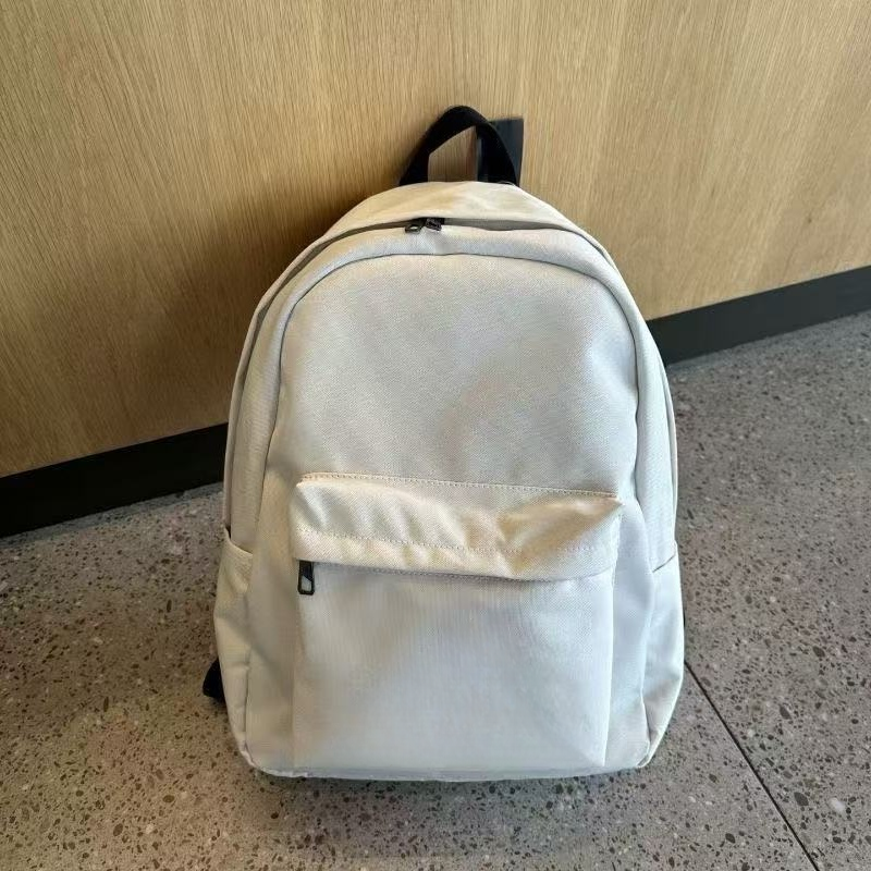 Simple solid color large capacity backpack  E1315