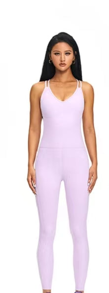 One piece yoga clothing set, one-piece sports tight running suit E993