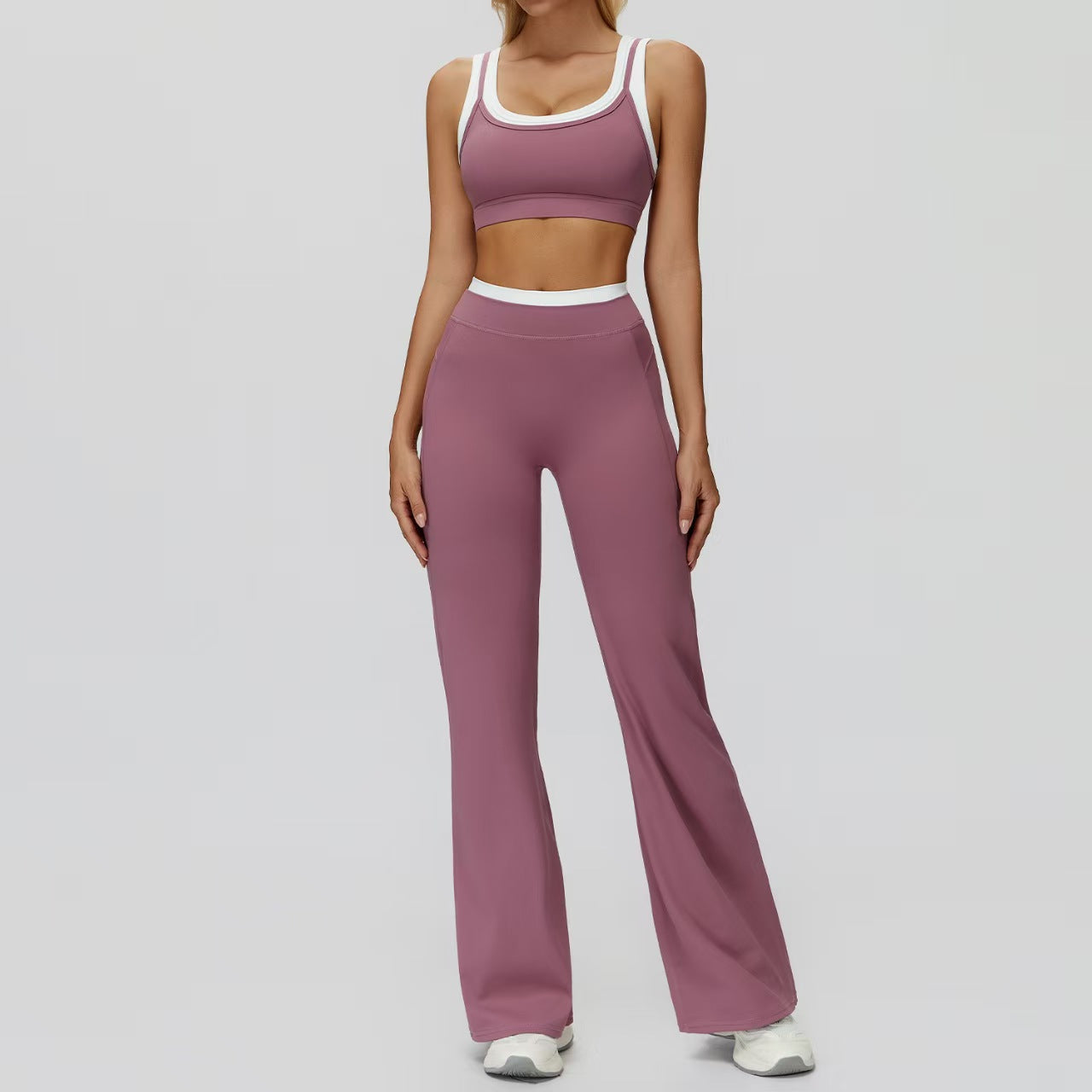 High waisted outdoor leisure versatile fitness suit  E917