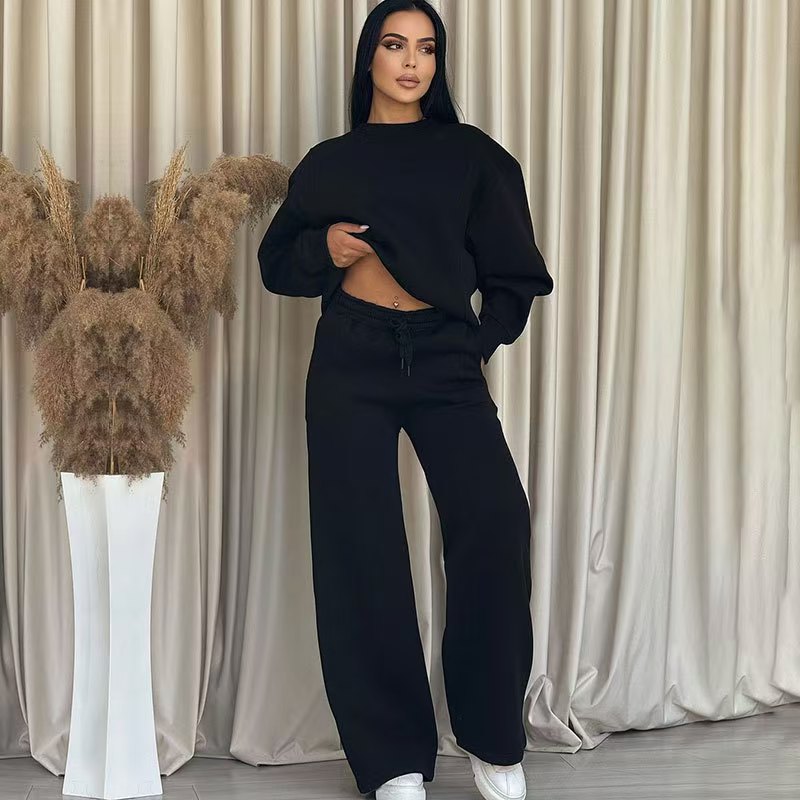 Spring and Autumn Long sleeved Casual Loose Pants Set  E1447
