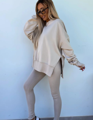Tight pants casual hoodie two-piece set  E1448
