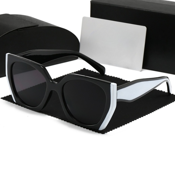 Polygonal fashion large frame glasses with UV protection E1211
