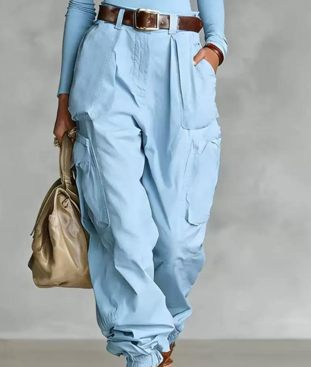 Work pants with wide legs and versatile pants  E1373