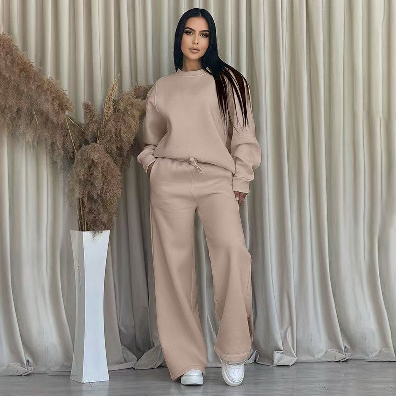 Spring and Autumn Long sleeved Casual Loose Pants Set  E1447