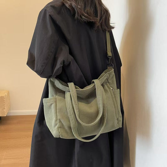 Handheld single shoulder solid color large capacity bag  E756