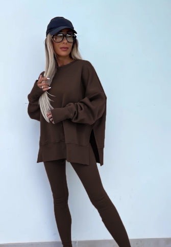 Tight pants casual hoodie two-piece set  E1448