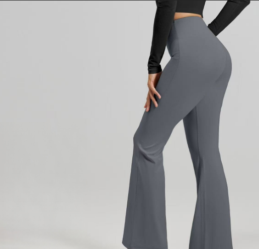 Sports yoga micro flared wide leg fitness pants E1096