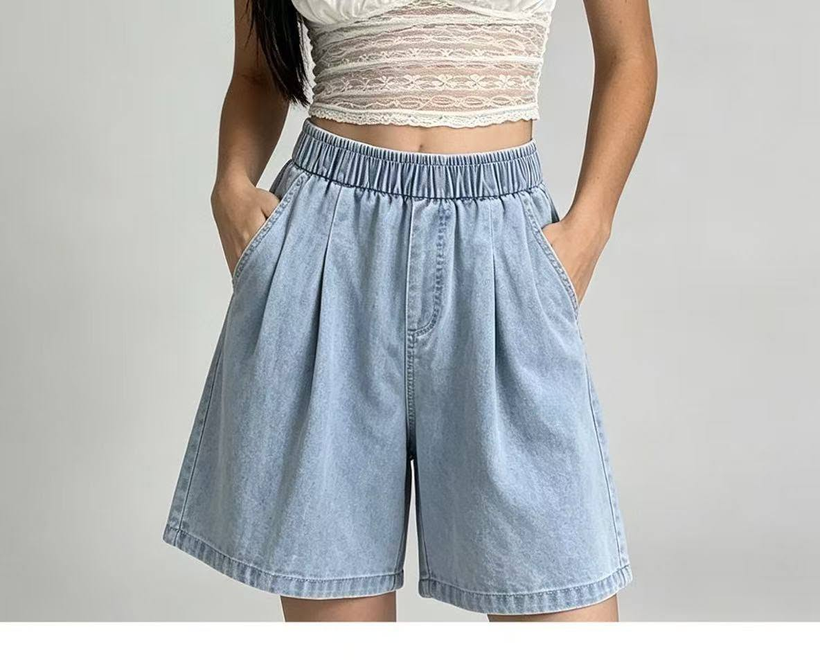 Casual denim loose shorts  E1291
