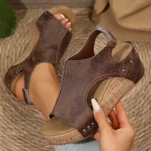 Sandals women's casual retro thick sole E1224