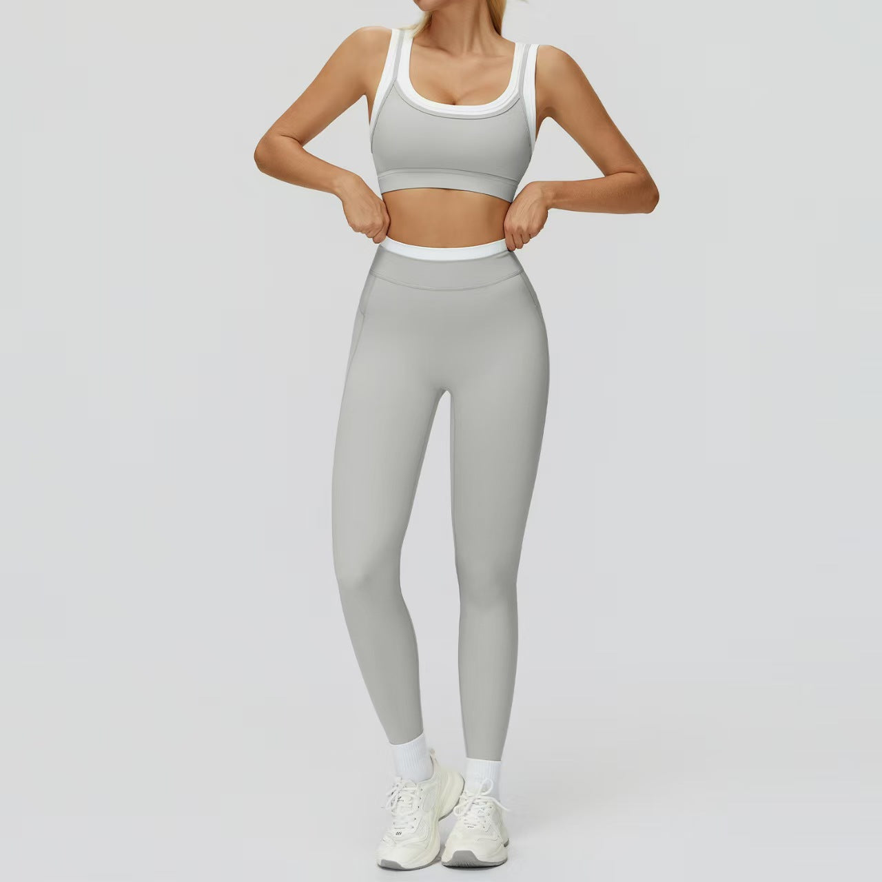 High waisted outdoor leisure versatile fitness suit  E917